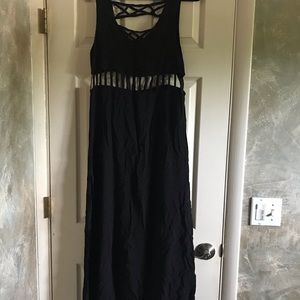 Nasty Gal black cutout maxi dress